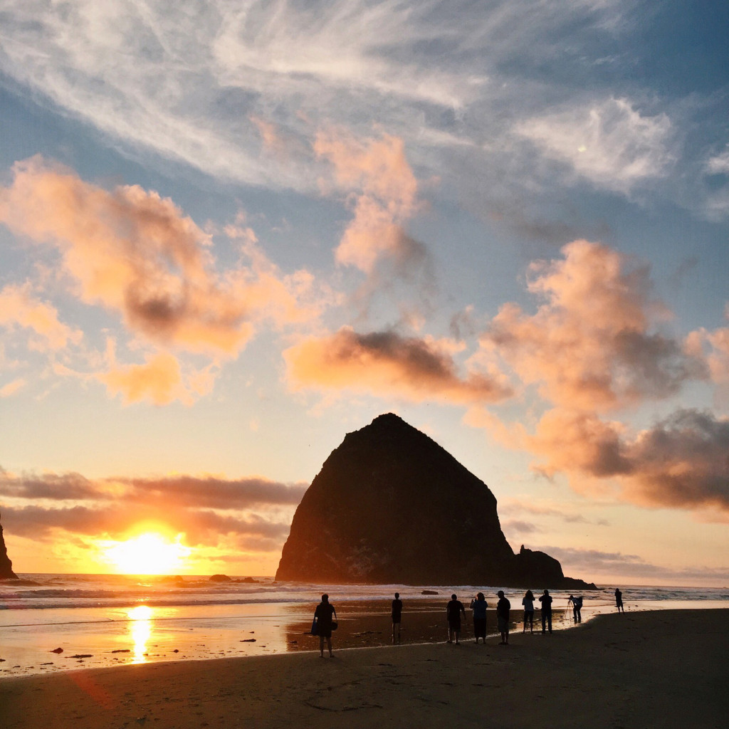 WDS2015_ChrisCreed145, Cannon Beach at sunset, haystack rock